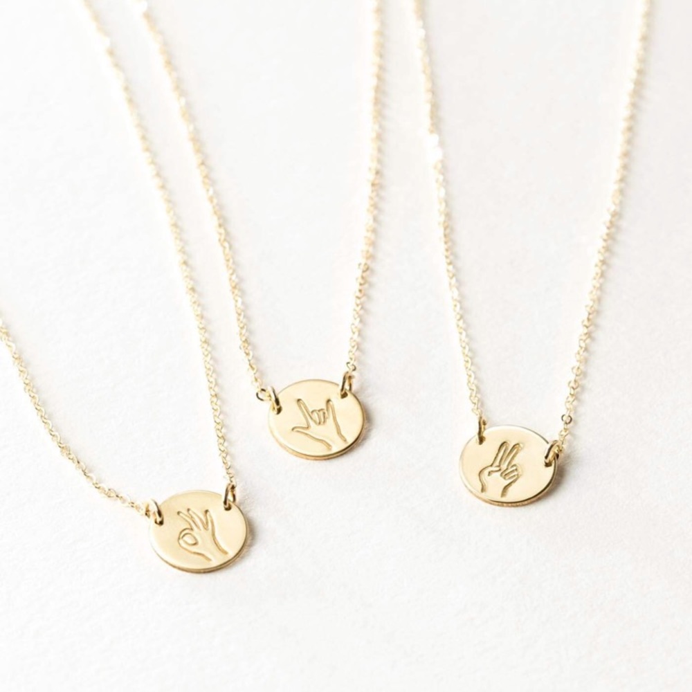 “Okie Dokie” Hand Sign Cute Pendant Charm Necklace - Picture 7 of 16